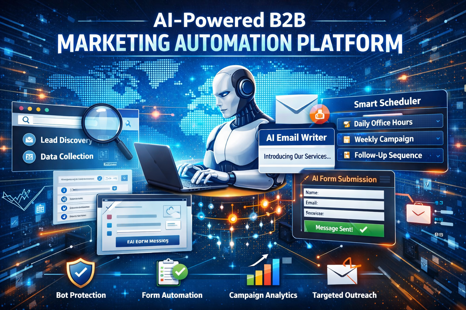 AI-powered automated B2B marketing and outreach platform